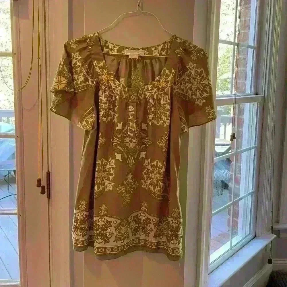 Michael Kors Womens Blouse 100 Percent Silk